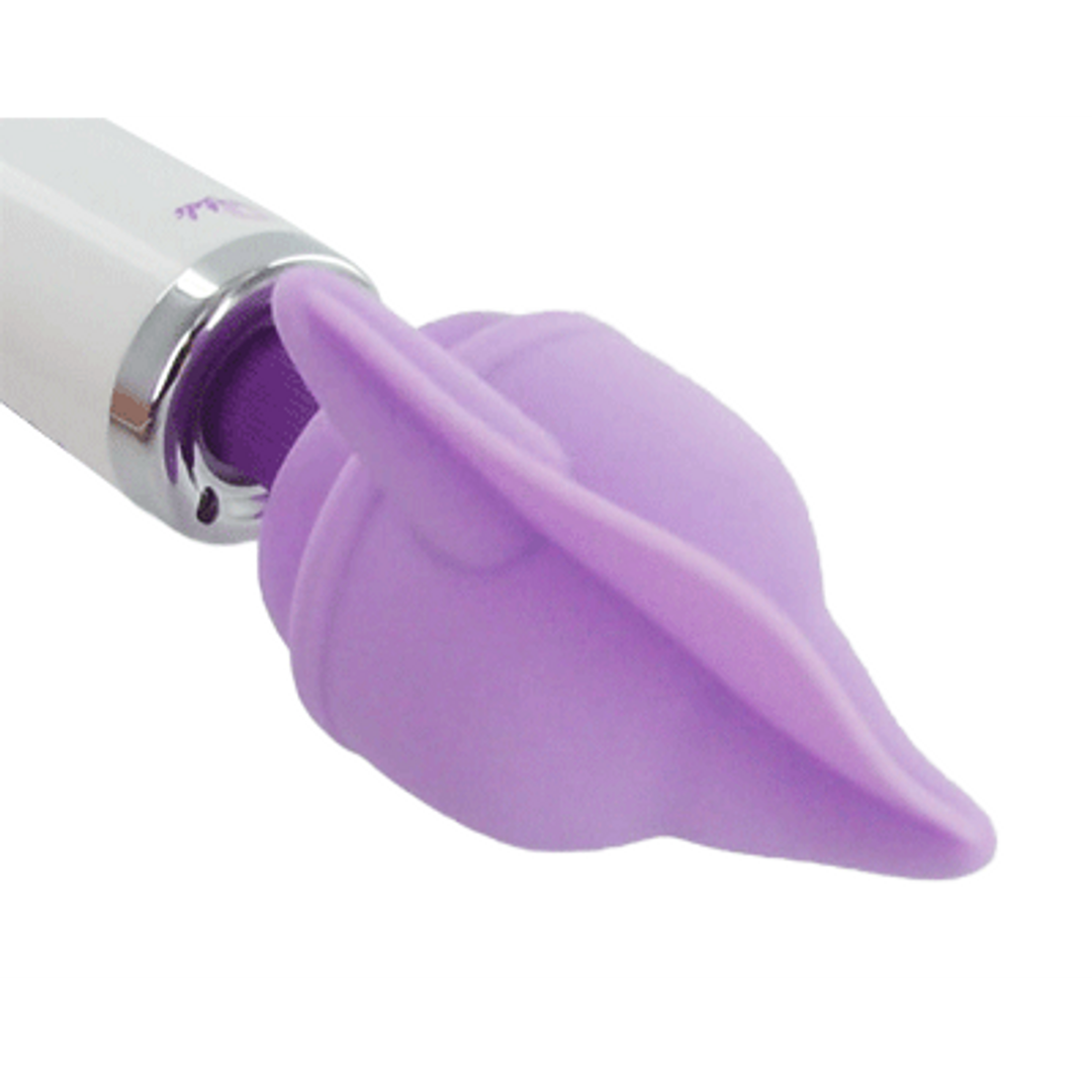 Flutter Tip Silicone Wand Attachment - Purple