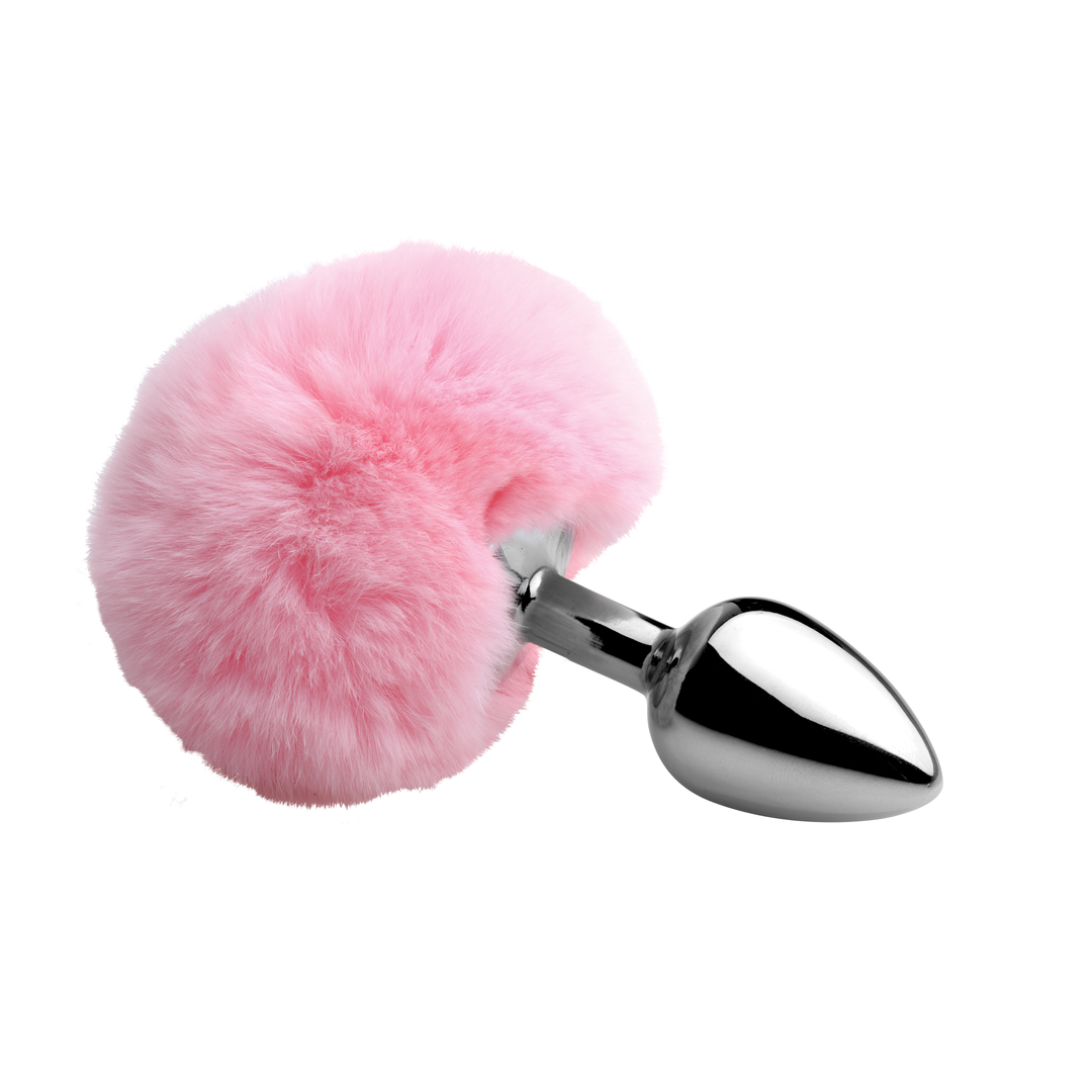 Fluffy Bunny Tail - Anal Plug - Pink