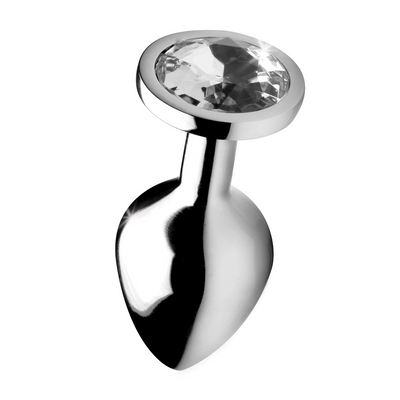 Clear Gem Anal Plug Medium - Clear