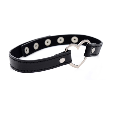 Dunkles Herz - Chrome Herz Schwarze Choker