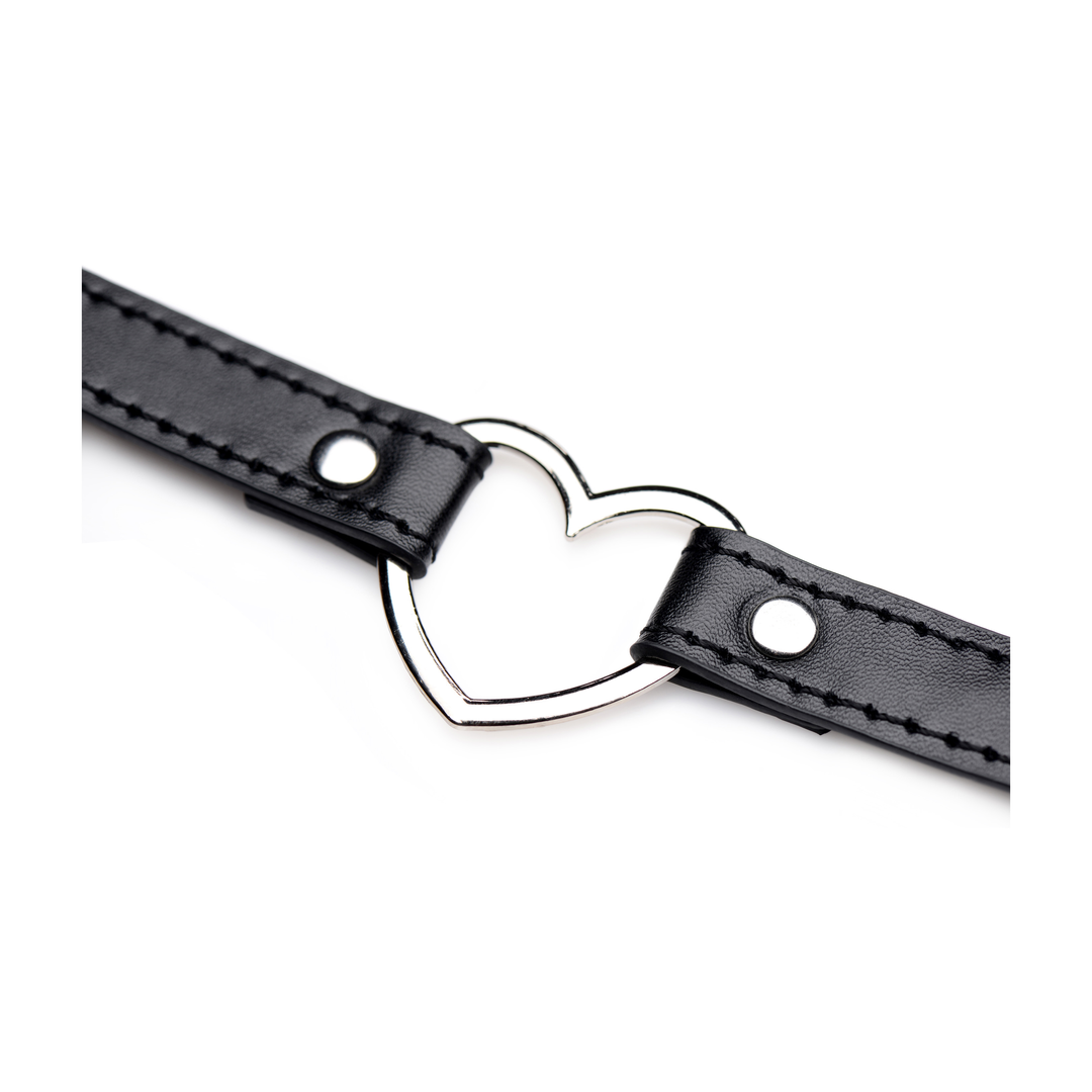 Dunkles Herz - Chrome Herz Schwarze Choker