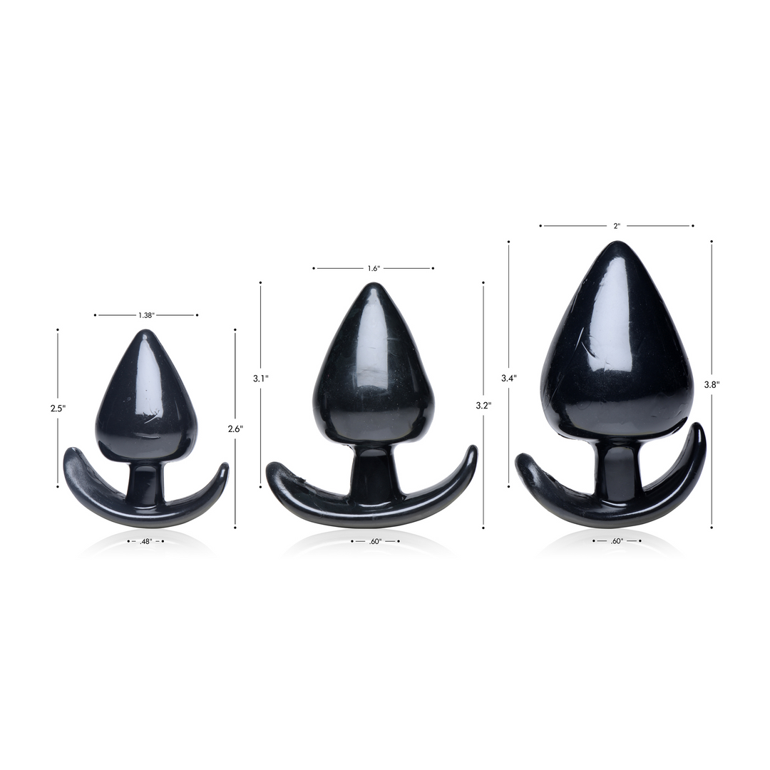 Triple Spades - 3 Stück Anal Plug Set