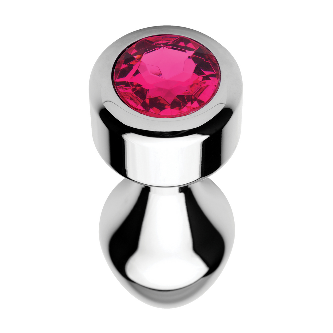 Pink Gemstone - Weighted Base Aluminum Plug - Large