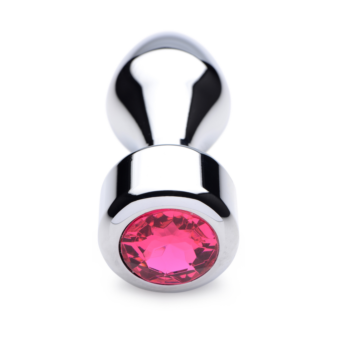 Pink Gemstone - Weighted Base Aluminum Plug - Large