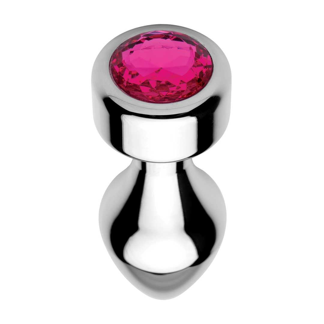 Pink Gemstone - Weighted Base Aluminum Plug - Medium