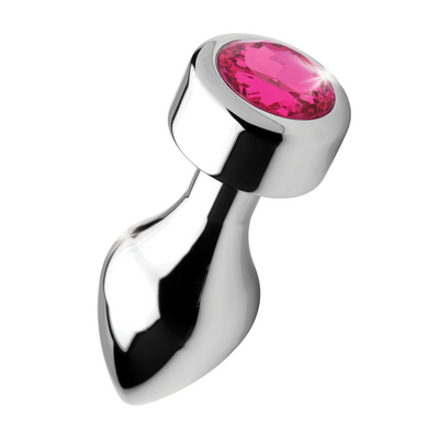 Pink Gemstone - Weighted Base Aluminum Plug - Medium