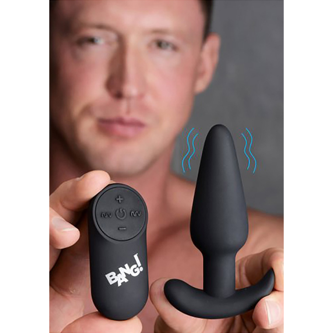 Vibrierender Silikon Butt Plug mit Fernbedienung