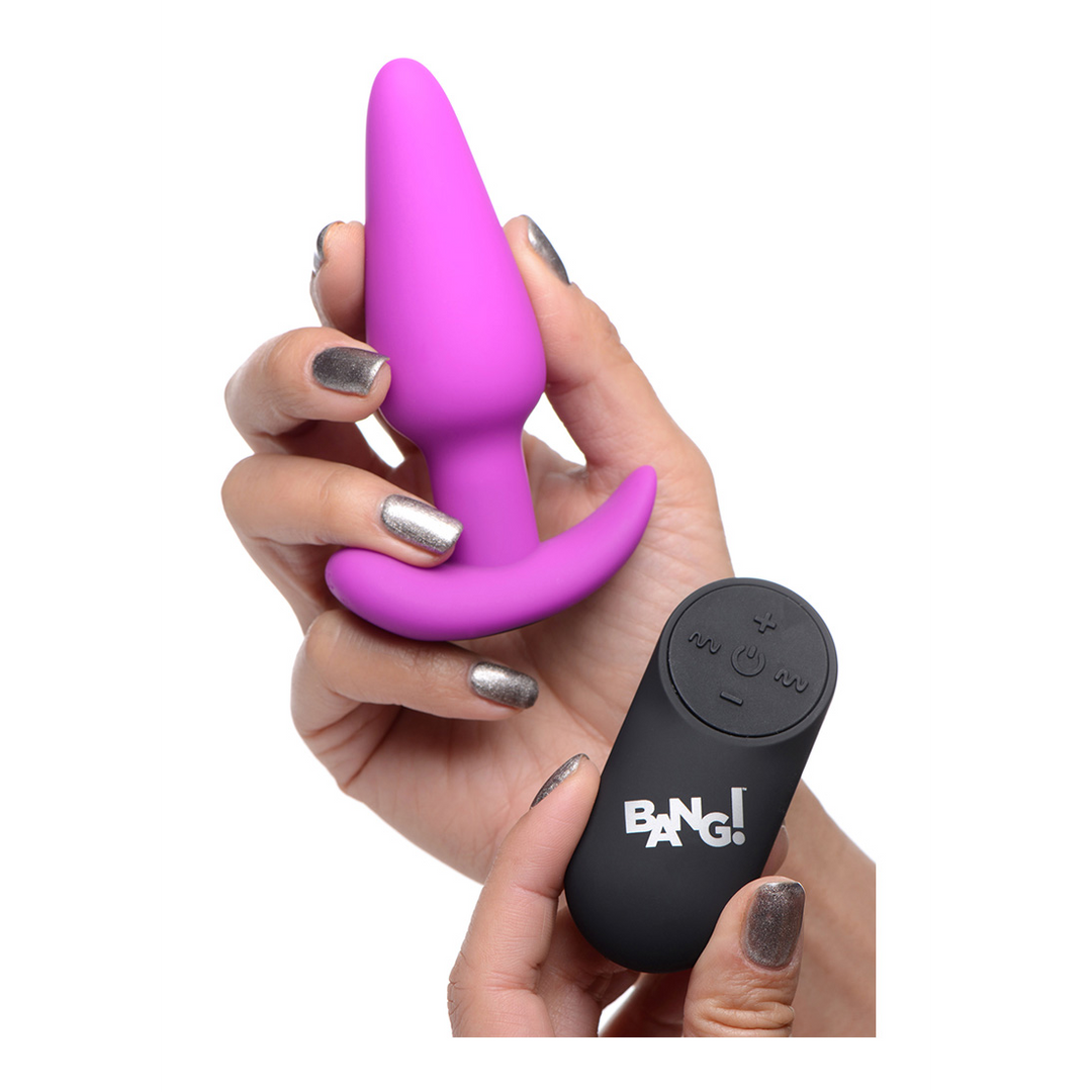 Vibrating Silicone Butt Plug with Remote Control