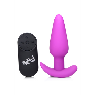 Vibrating Silicone Butt Plug with Remote Control