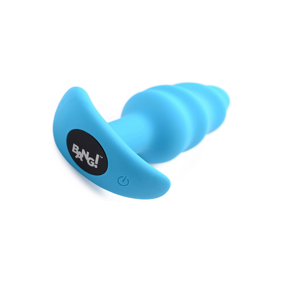 Vibrating Silicone Swirl Butt Plug with Remote Control