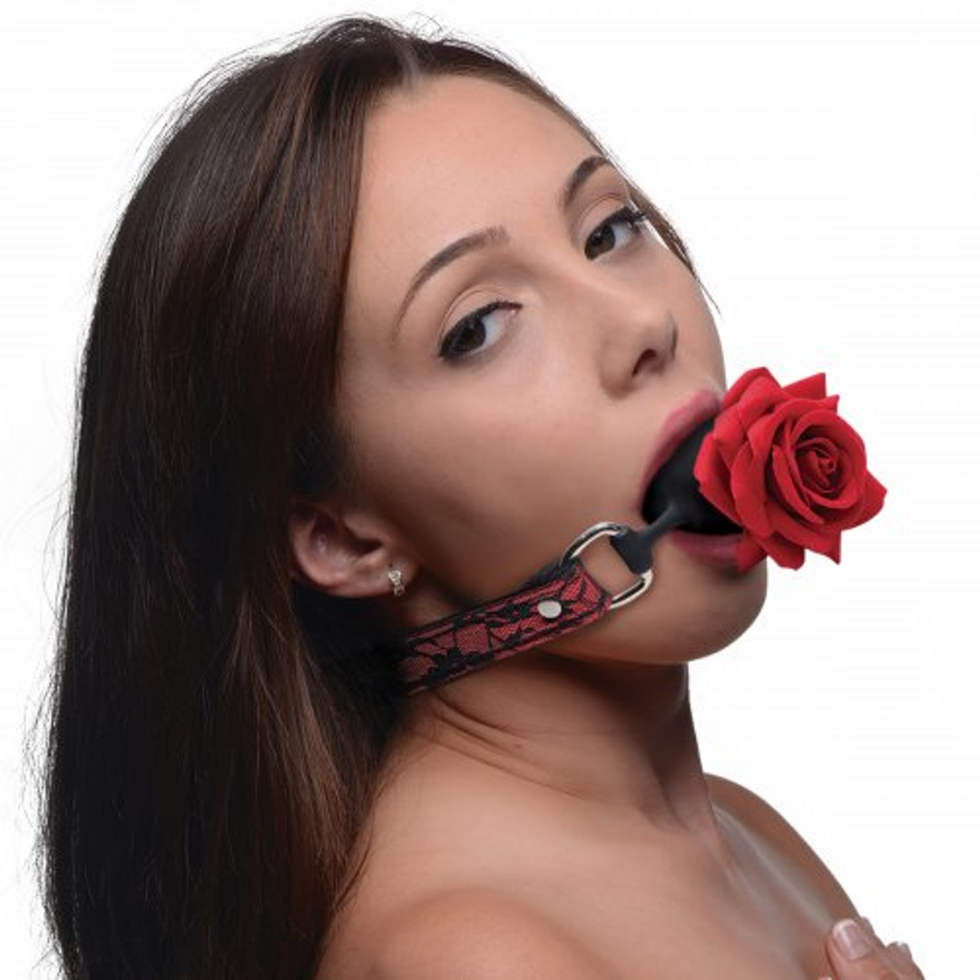 Silikon Ballgag mit Rose