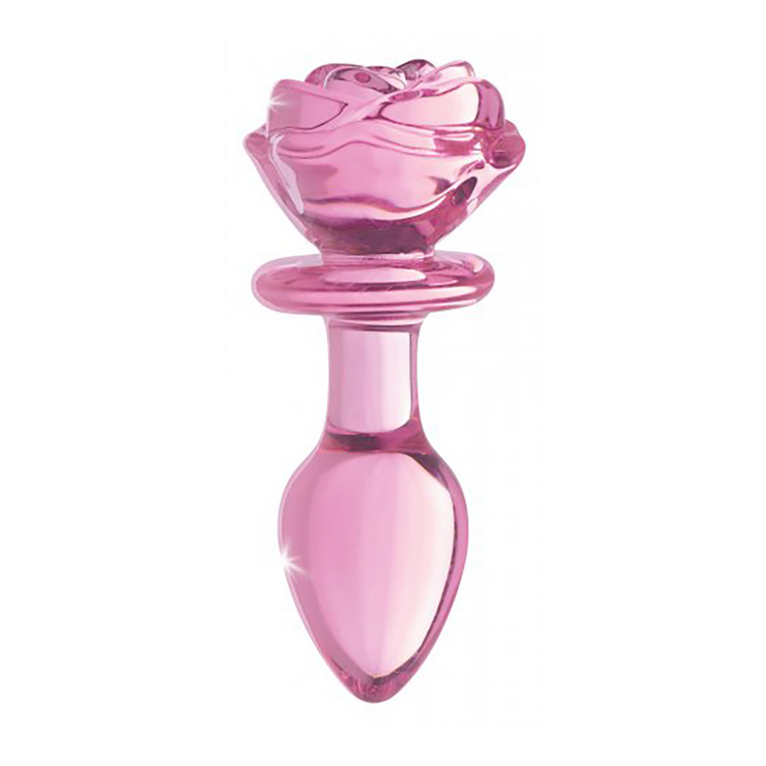 Pink Rose - Glas Butt Plug - Medium