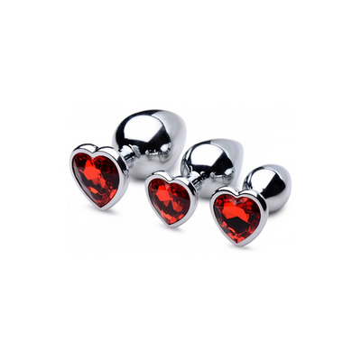 Rotes Herz - Butt Plug Set