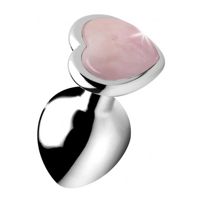 Rose Quartz Heart - Butt Plug - Medium