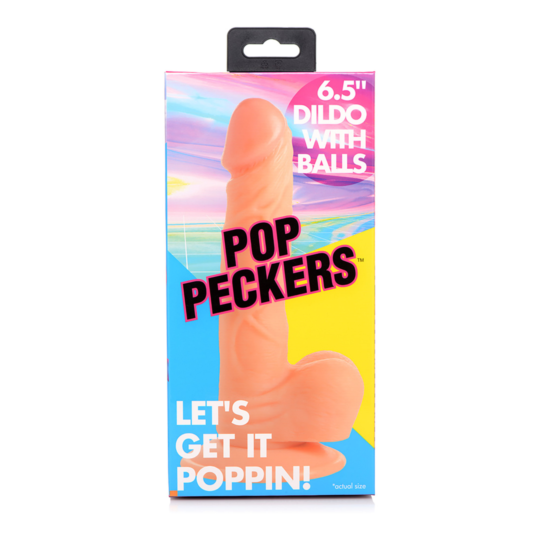 POP - Dildo mit Balls - 6.5 / 16.5 cm