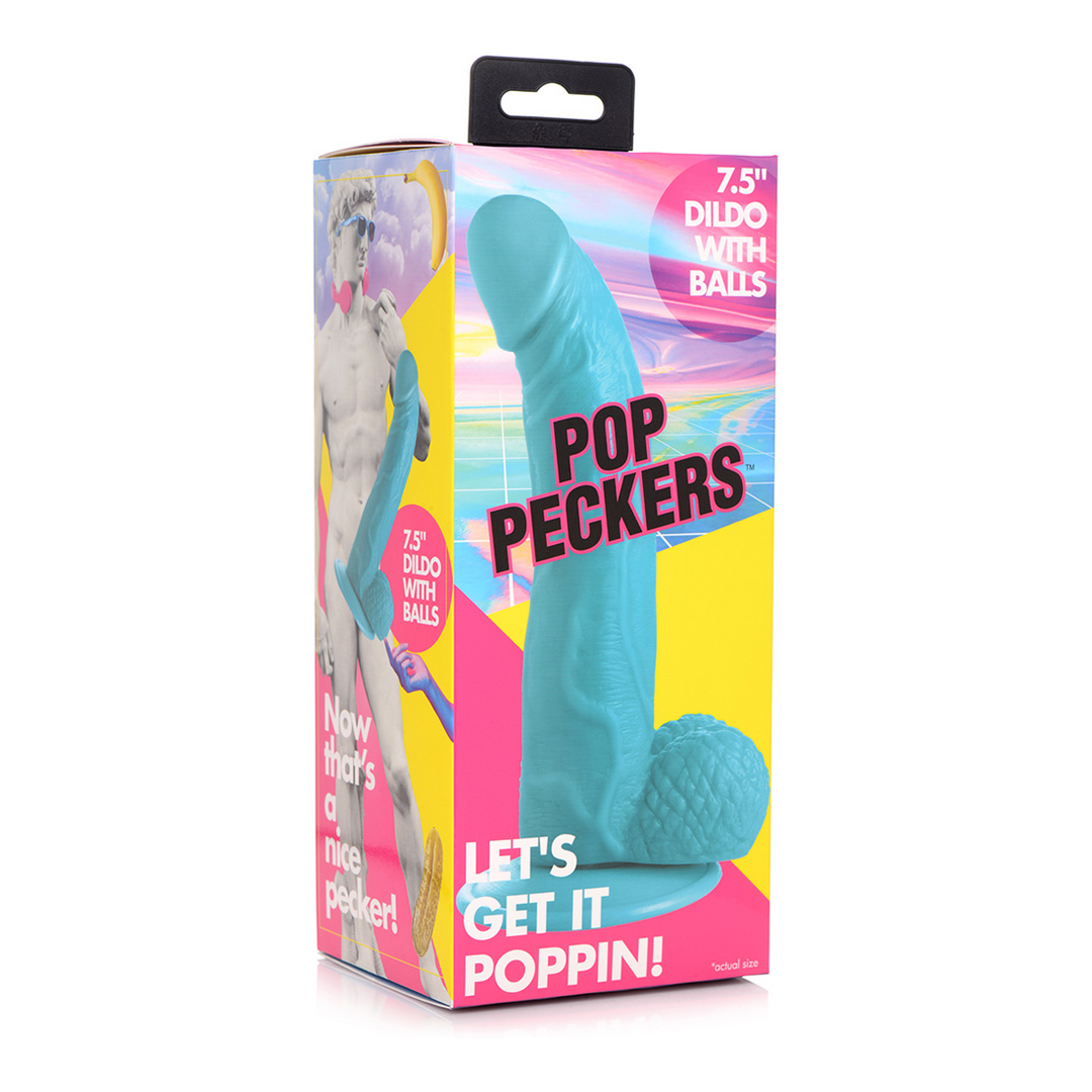 POP - Dildo mit Balls - 7,5 / 19 cm