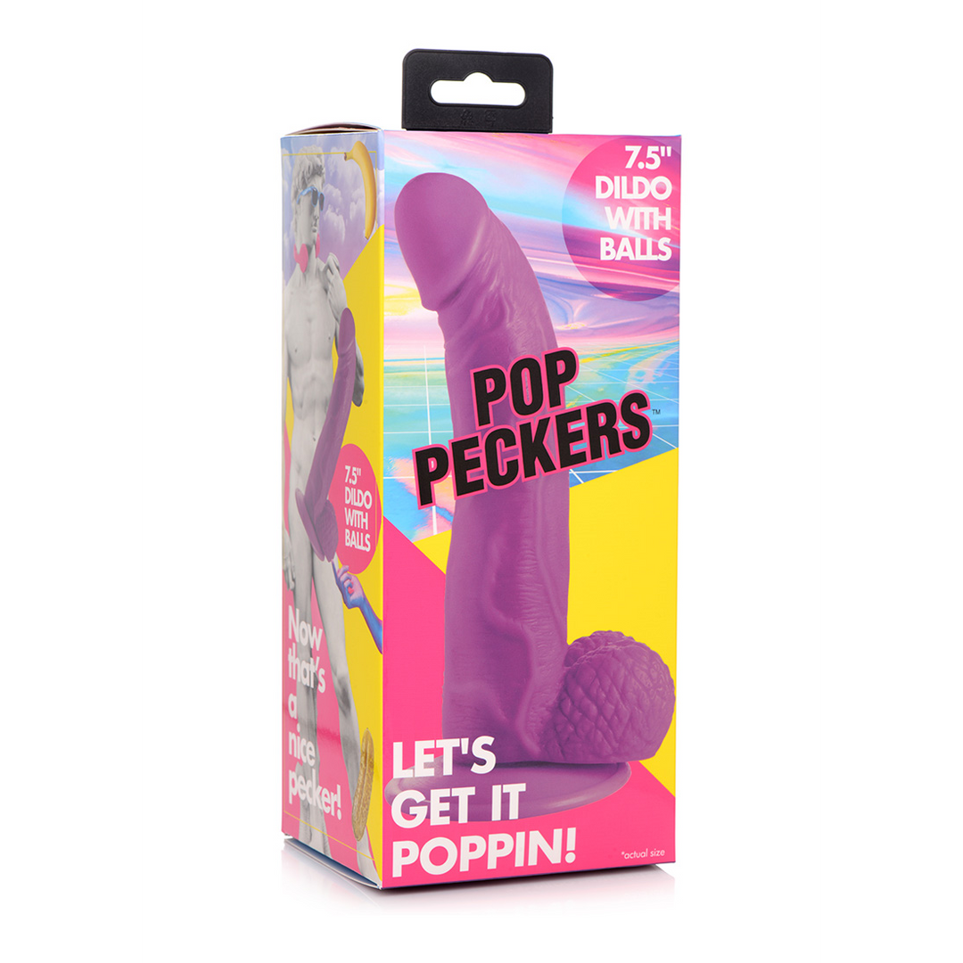 POP - Dildo mit Balls - 7.5 / 19 cm