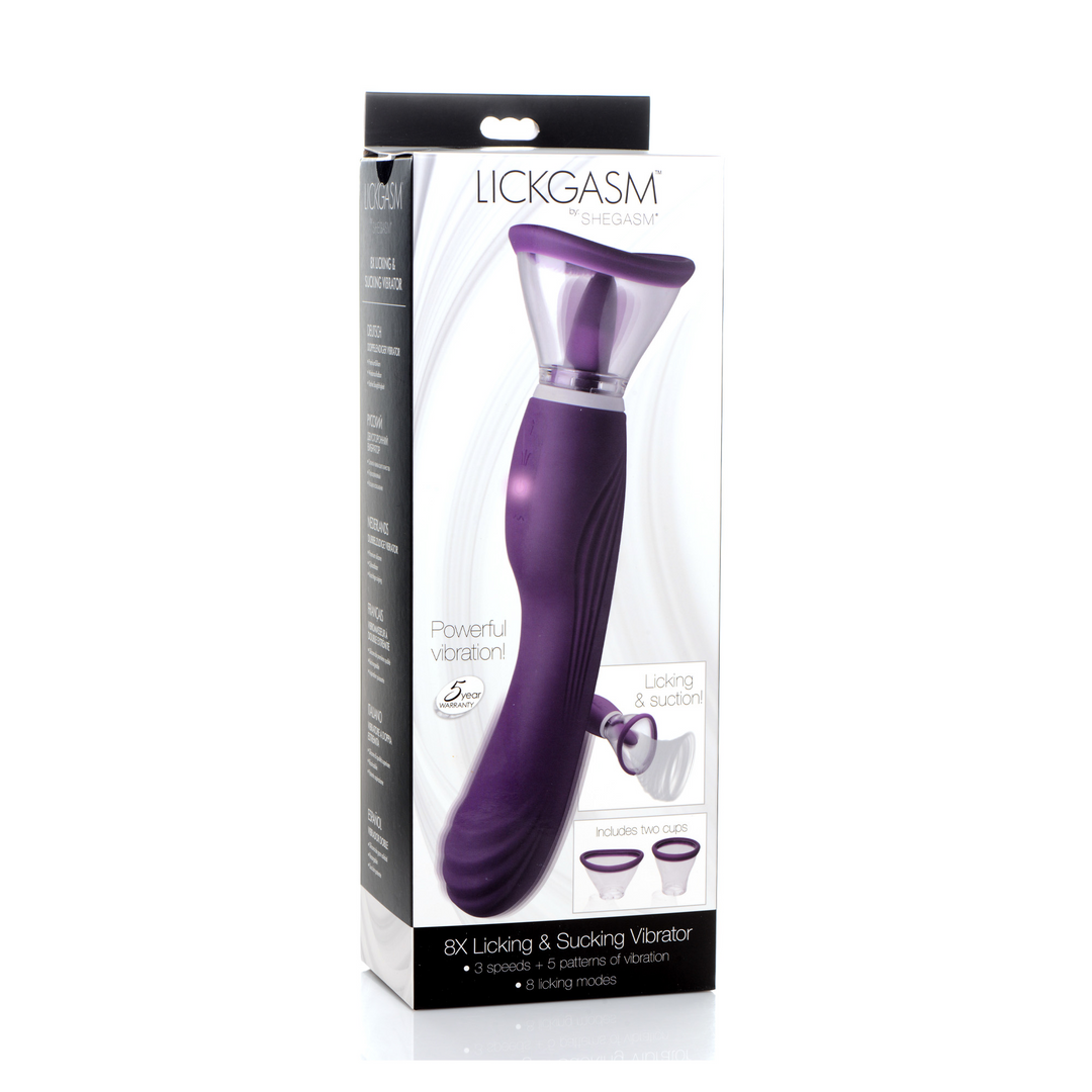 Lickgasm - 8x Lecken und Saugen Vibrator - Lila