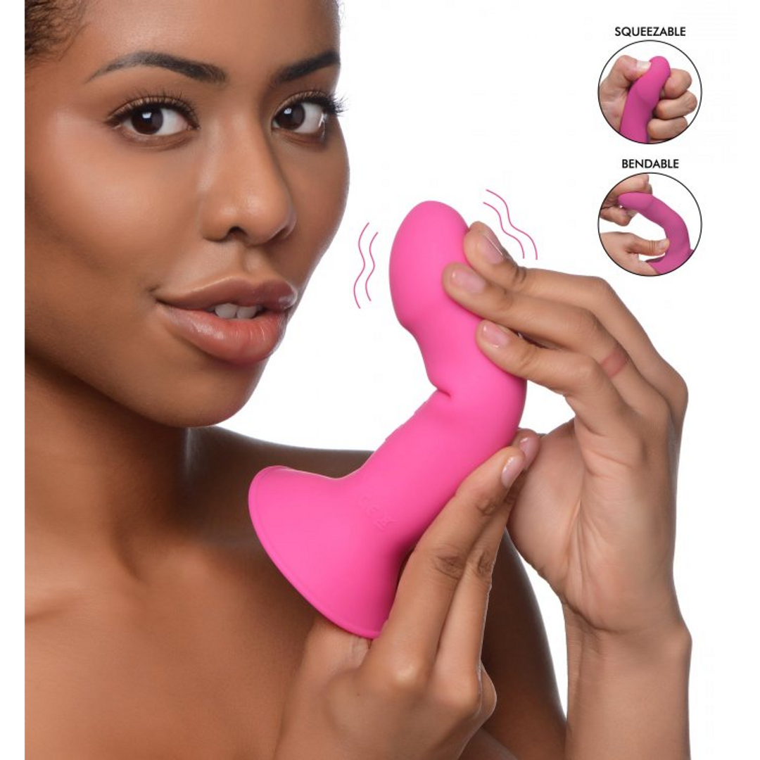 Squeezable Vibrating Dildo