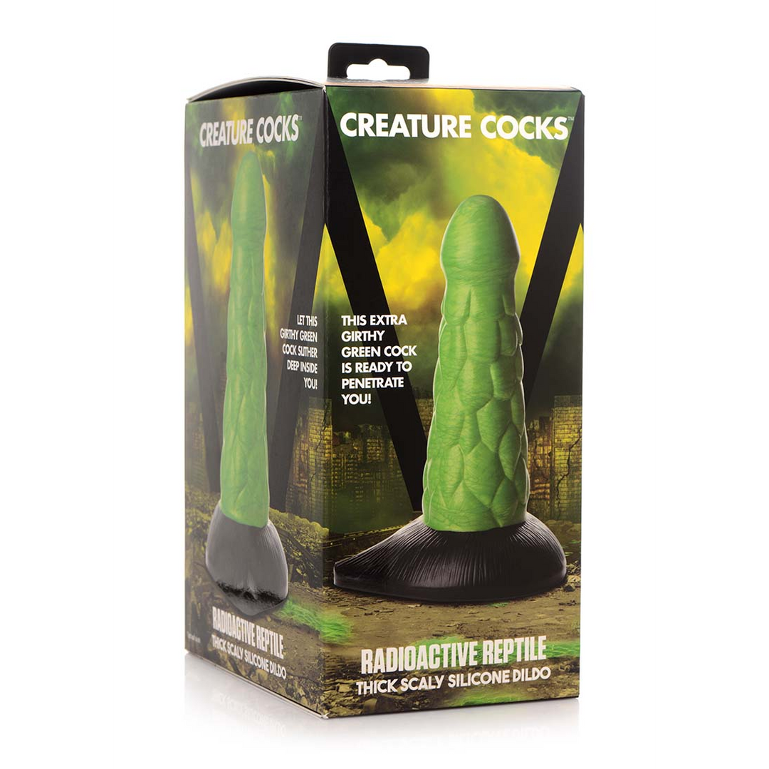 Radioactive Reptile - Thick Scaly Silicone Dildo