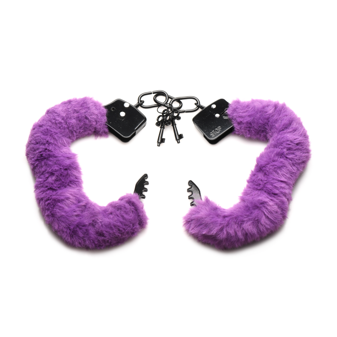 Fesseln in Pelz - Furry Handcuffs - Lila