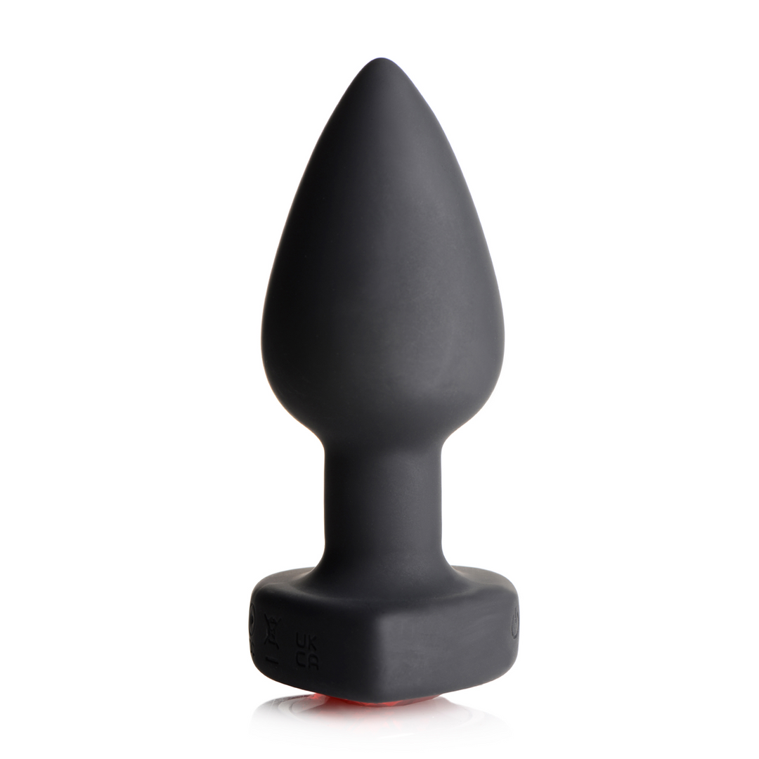 Silikon Vibrating Rote Herz - Butt Plug mit Fernbedienung - Klein