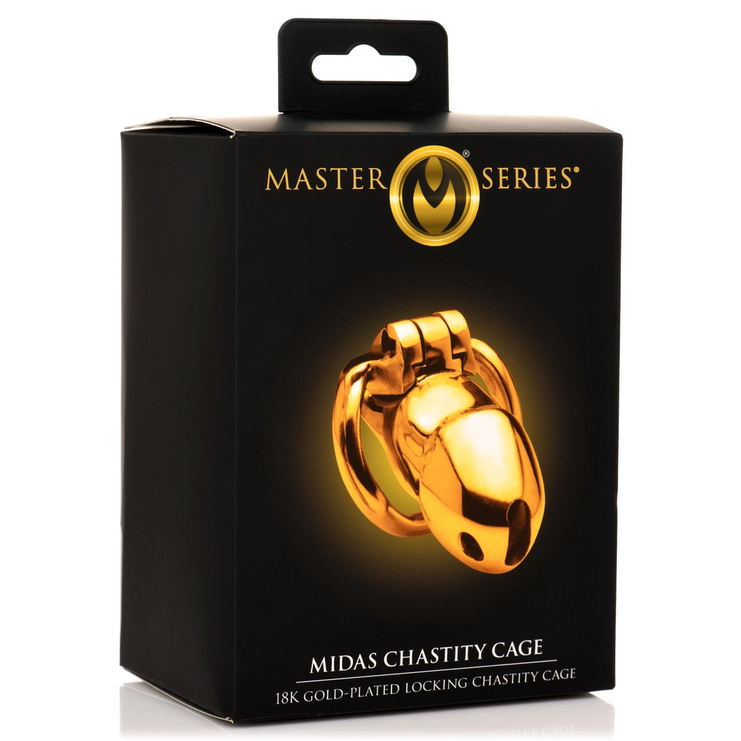 Midas Locking Chastity Cage - 18K vergoldet - Gold