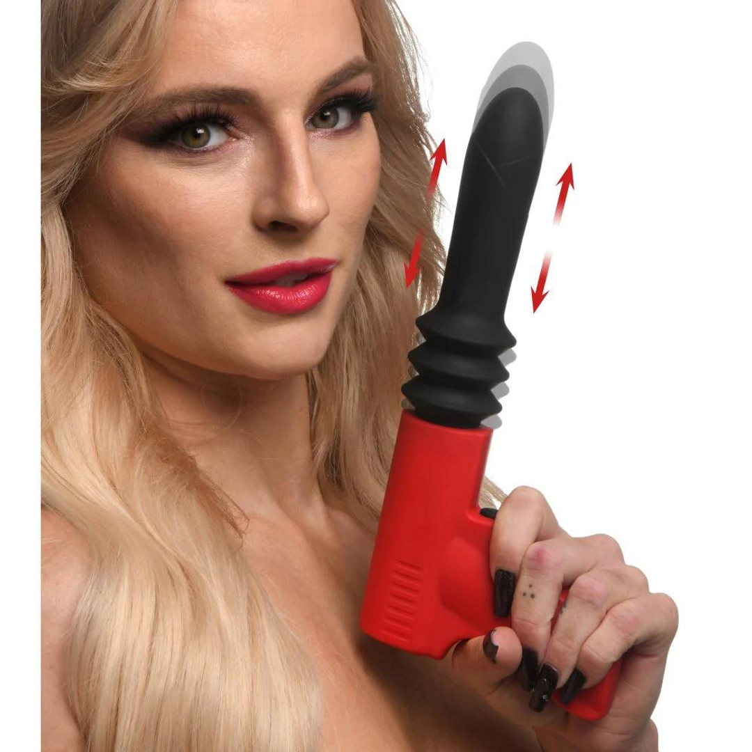 Thrusting Pistola Vibrator - Red