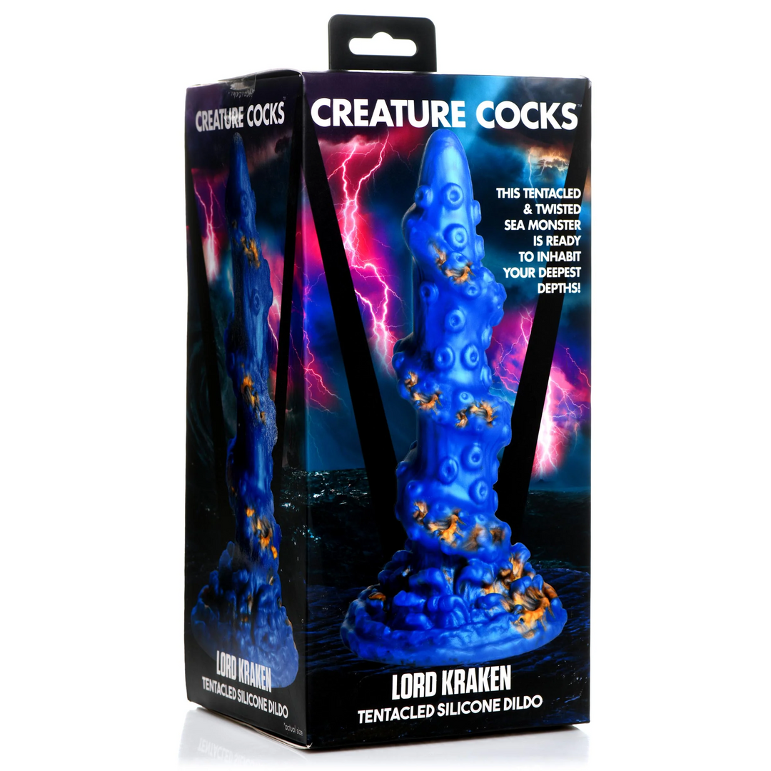 Kraken Silikon Dildo - Blau