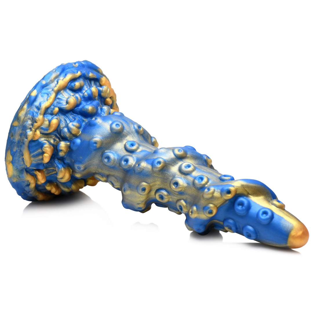 Kraken Silikon Dildo - Blau