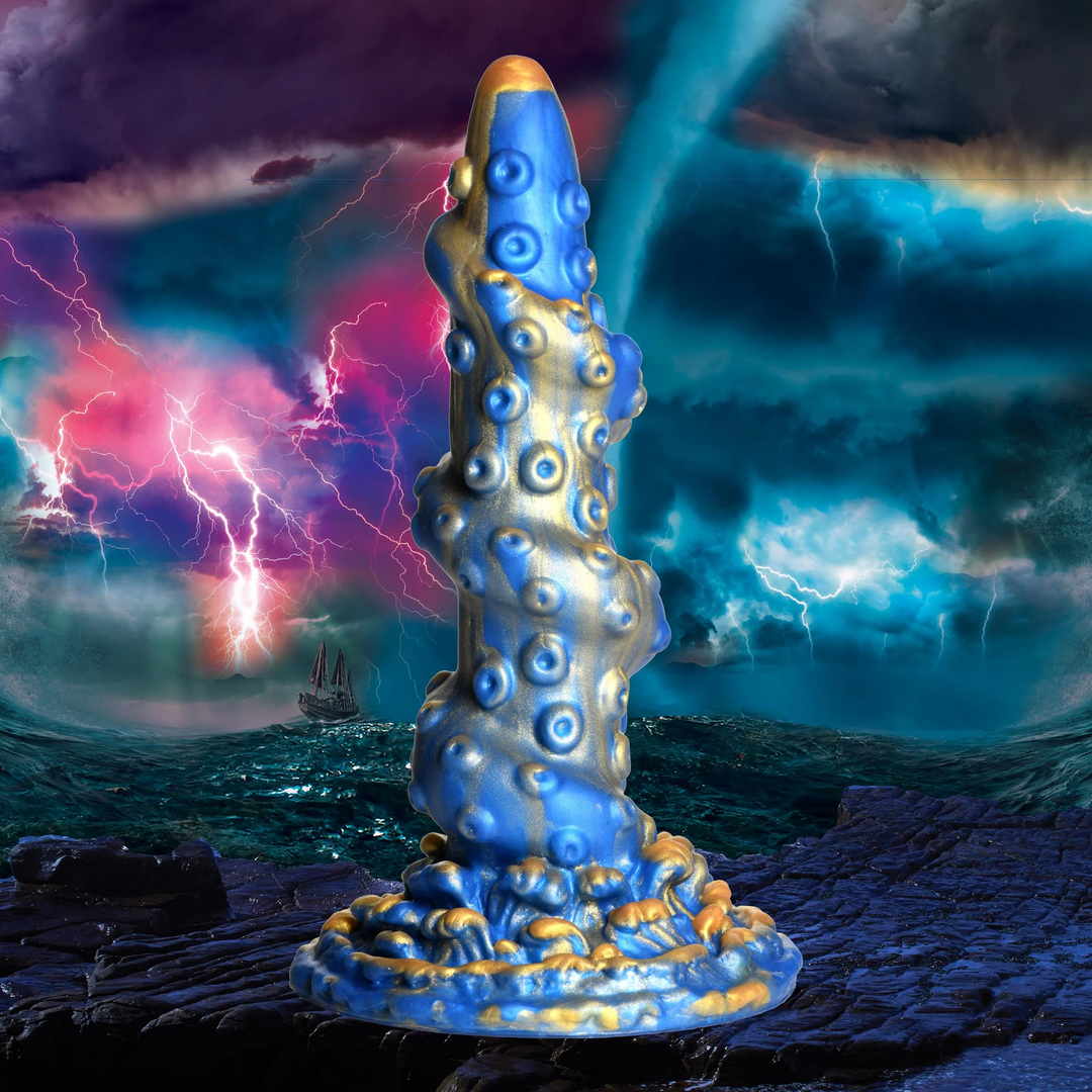 Kraken Silikon Dildo - Blau