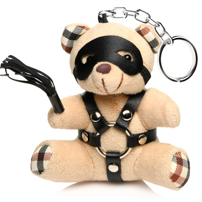 BDSM Teddy Bear Schlüsselanhänger - Tan