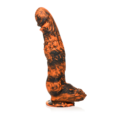 Sabretooth - Silikon Dildo - Orange/Schwarz