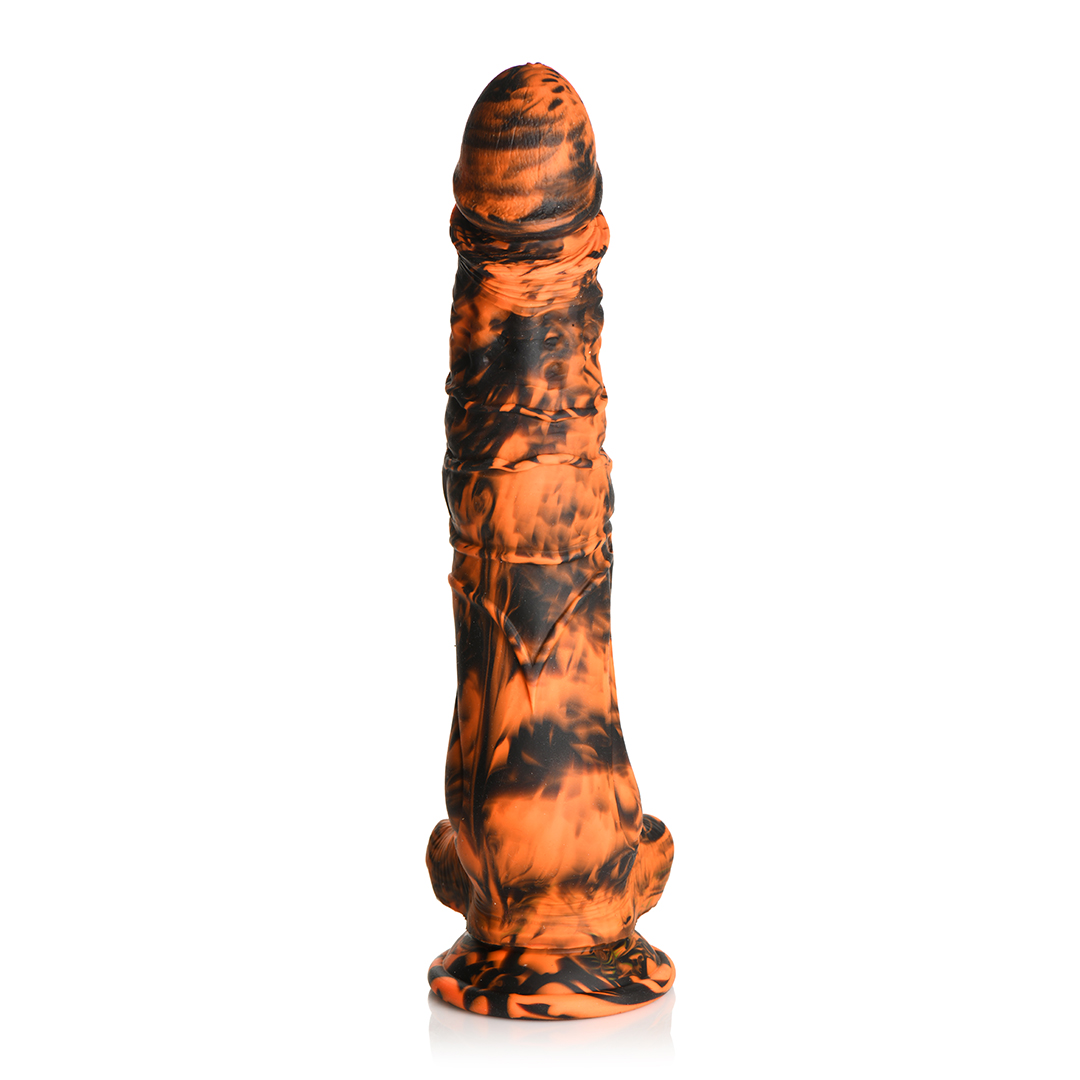 Sabretooth - Silikon Dildo - Orange/Schwarz