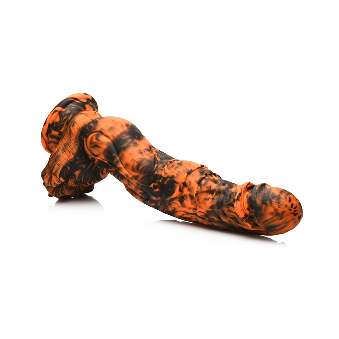 Sabretooth - Silikon Dildo - Orange/Schwarz