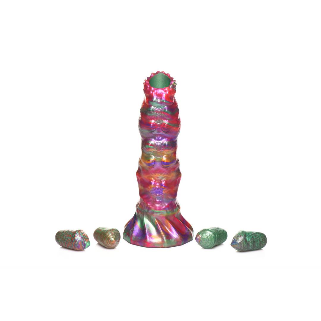 Larve - Silikon Ovipositor Dildo mit Eiern