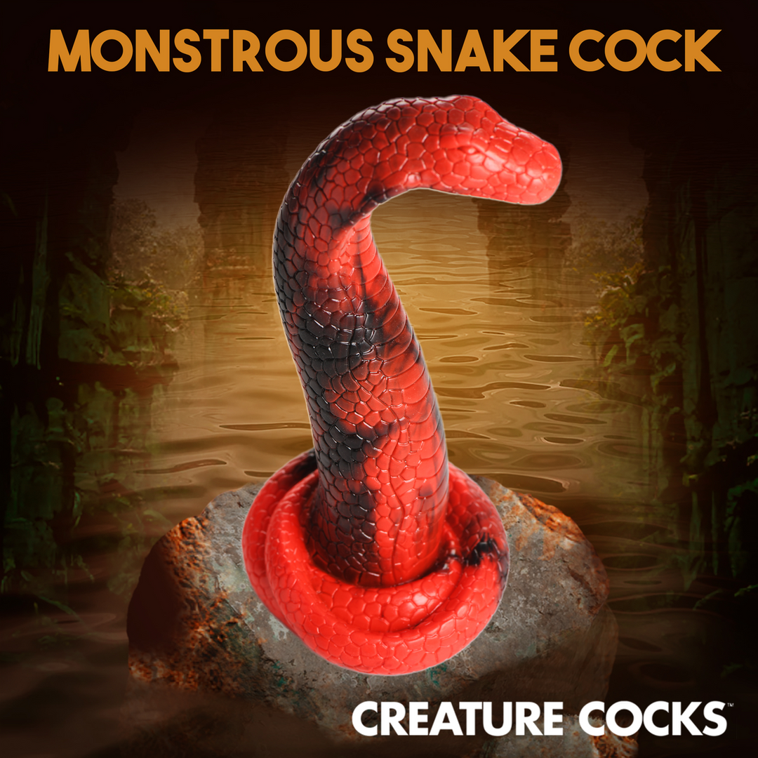 King Cobra - Silicone Dildo - Red