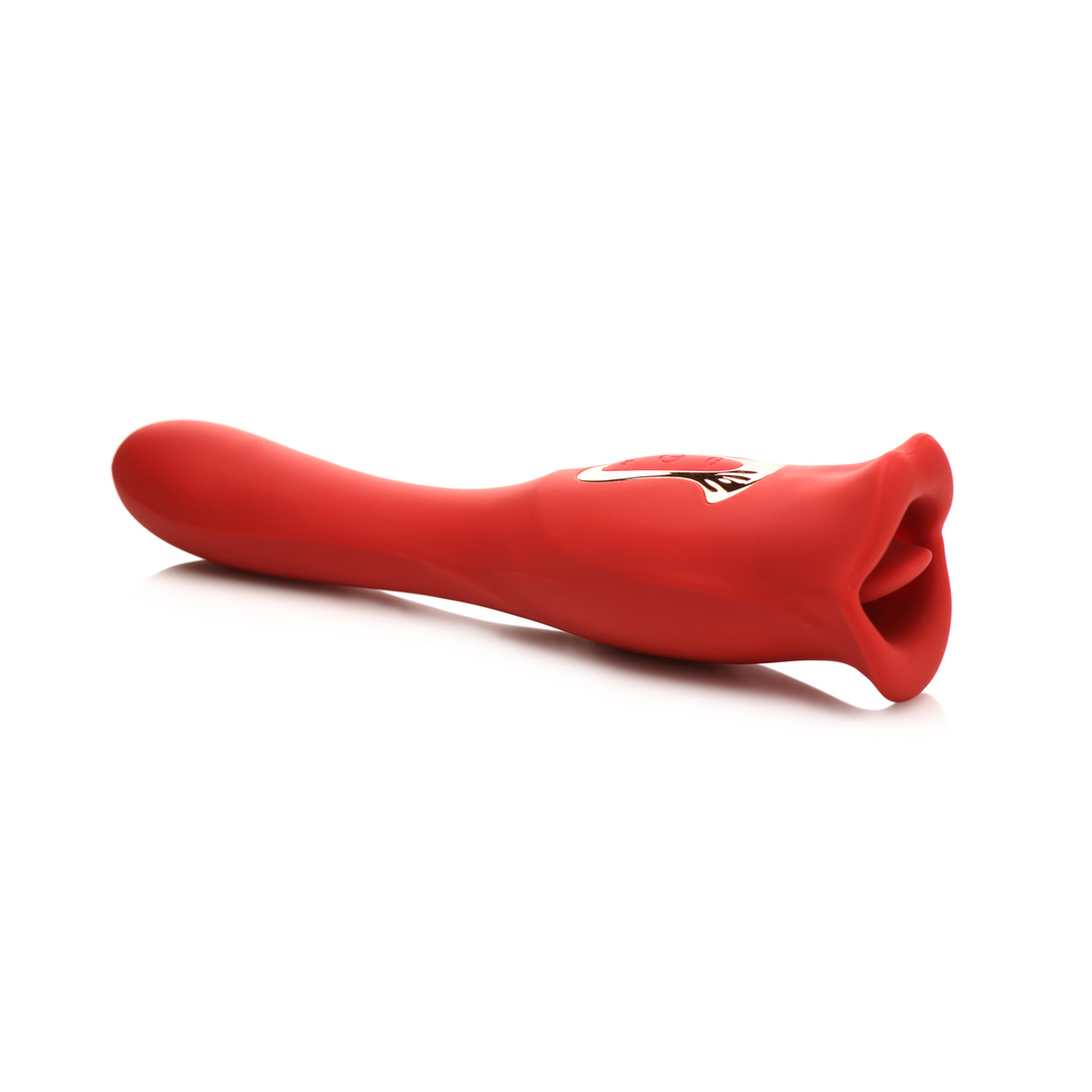 Kiss and Tell Pro - Dual-Ended Kissing Vibrator - Rot