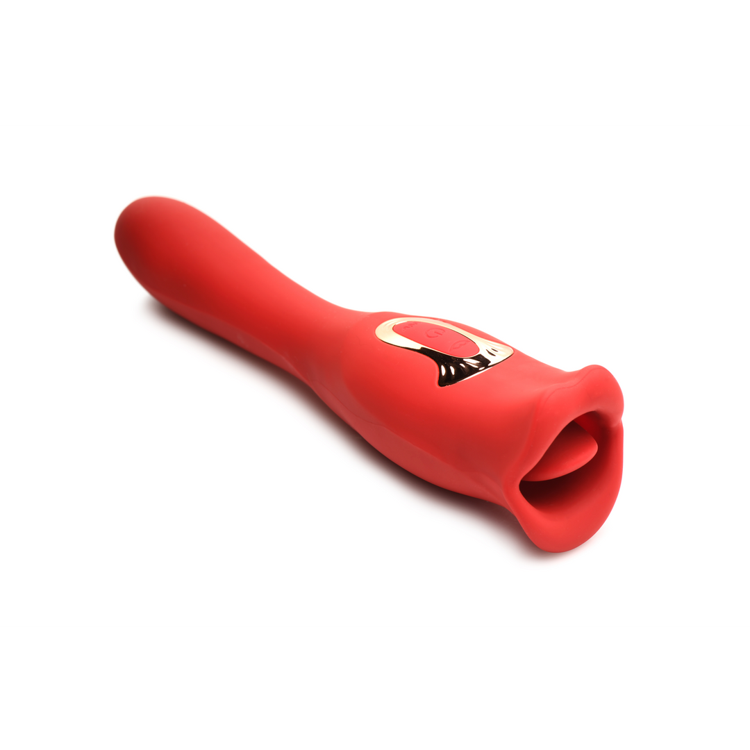 Kiss and Tell Pro - Dual-Ended Kissing Vibrator - Rot