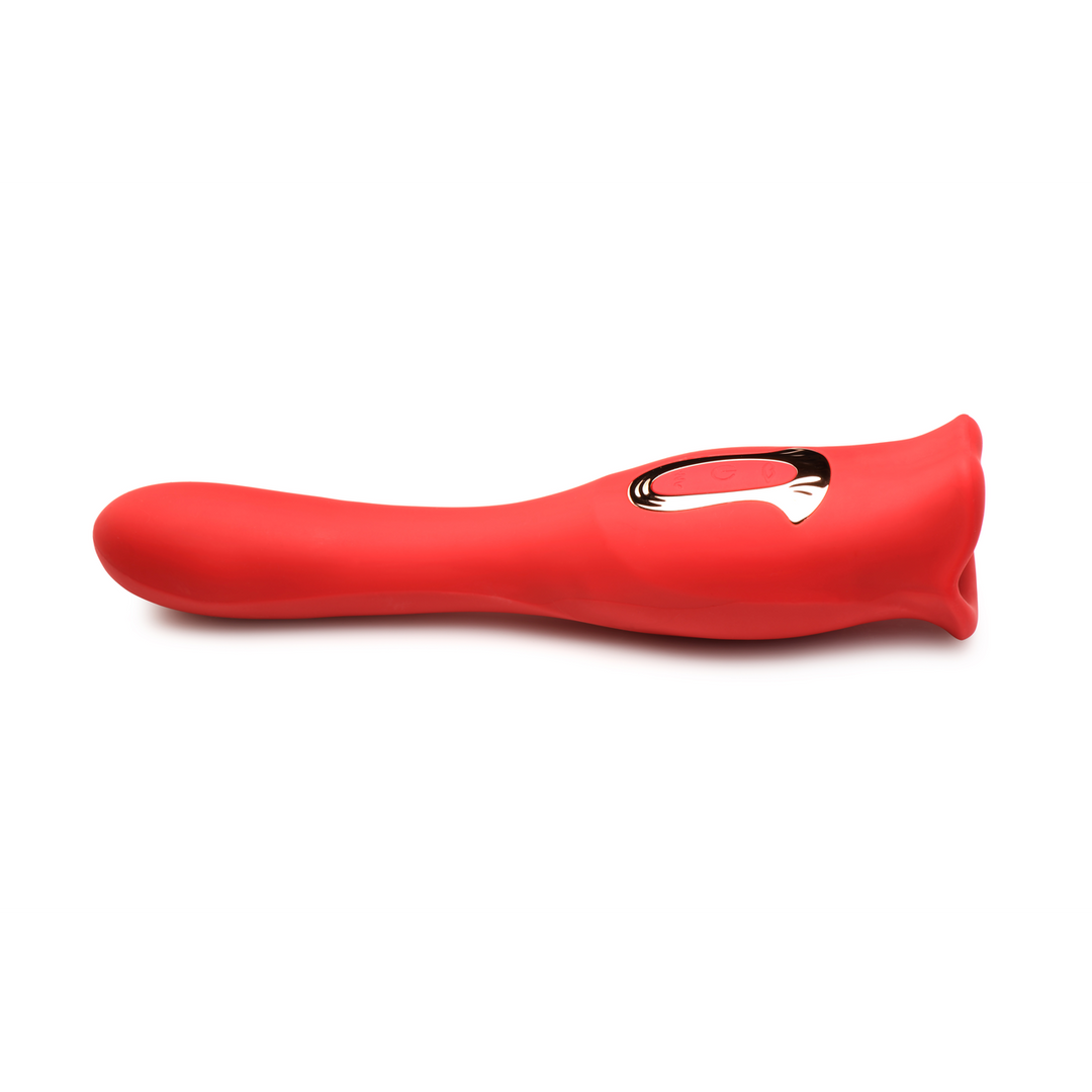 Kiss and Tell Pro - Dual-Ended Kissing Vibrator - Rot