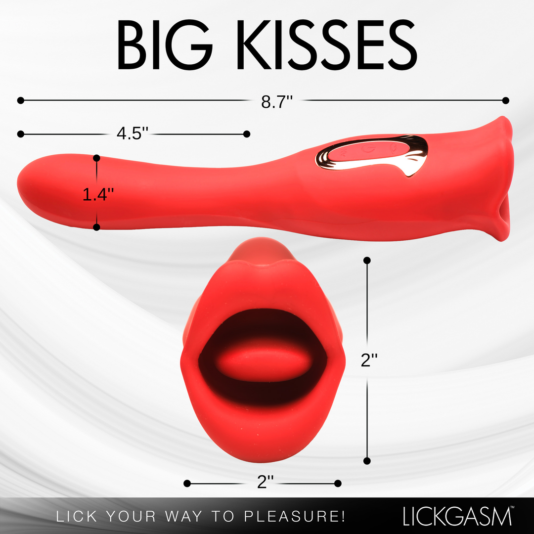 Kiss and Tell Pro - Dual-Ended Kissing Vibrator - Rot