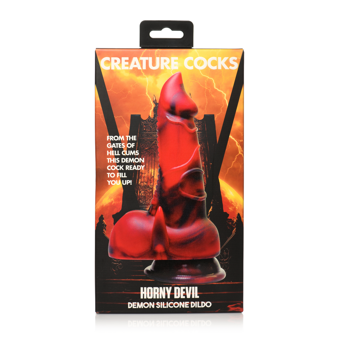 Horny Devil - Demon Silikon Dildo - Rot