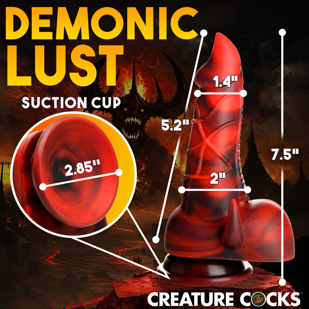 Horny Devil - Demon Silikon Dildo - Rot