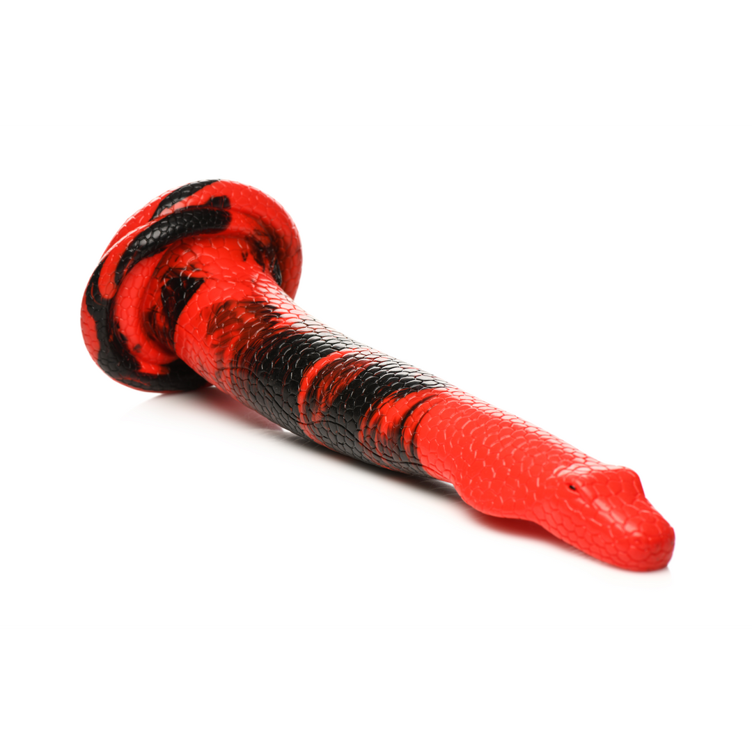 King Cobra - Silicone Dildo - 14 / 36 cm - Red/Black