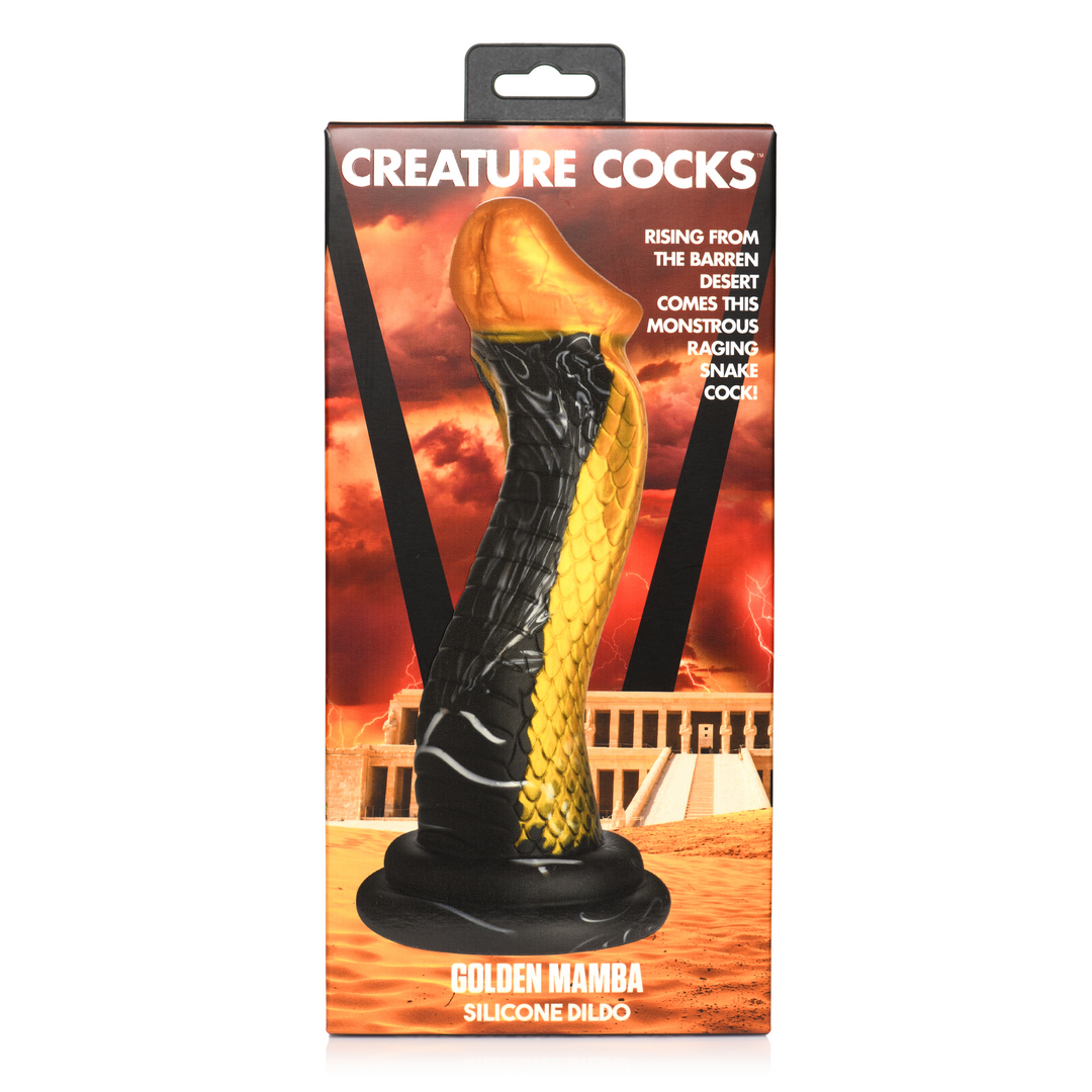 Goldene Schlange - Silikon-Dildo