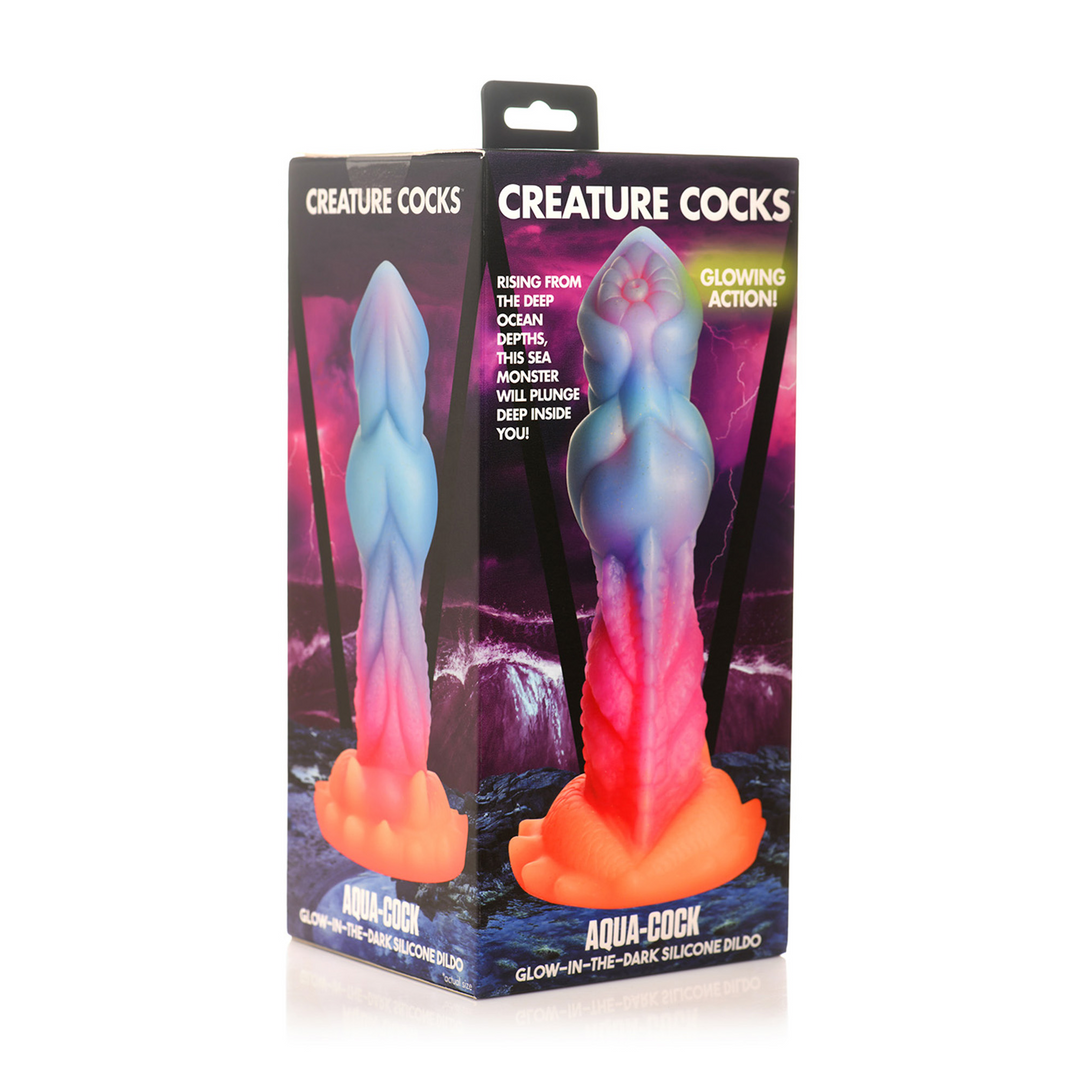 Aqua Cock - Leuchtender Silikon-Dildo