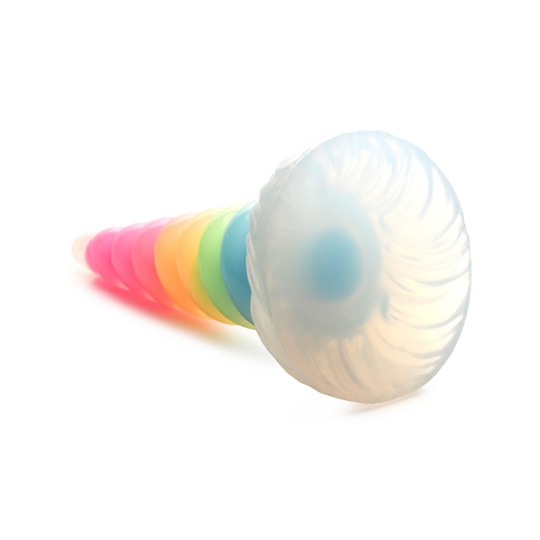 UniGlow - Leuchtender Regenbogen Silikon Dildo