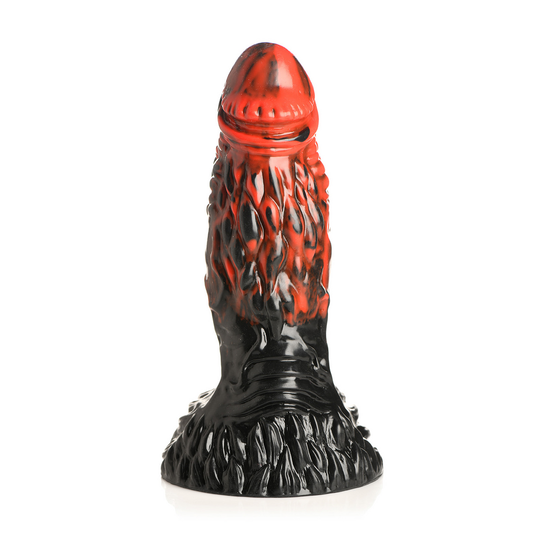 Vulkan - Silikon Dildo - Schwarz/Rot