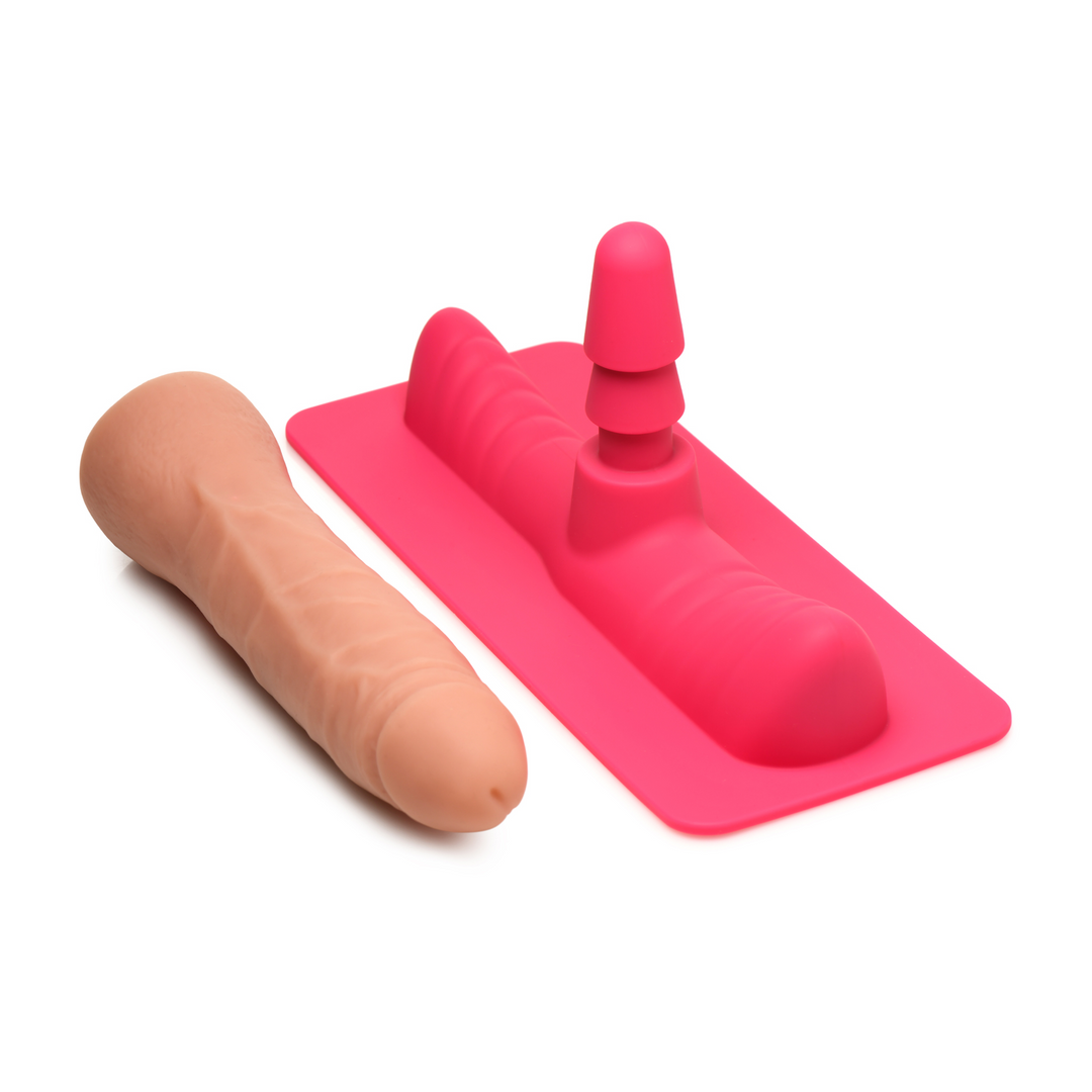 Satteladapter mit Dildo - Pink/Flesh