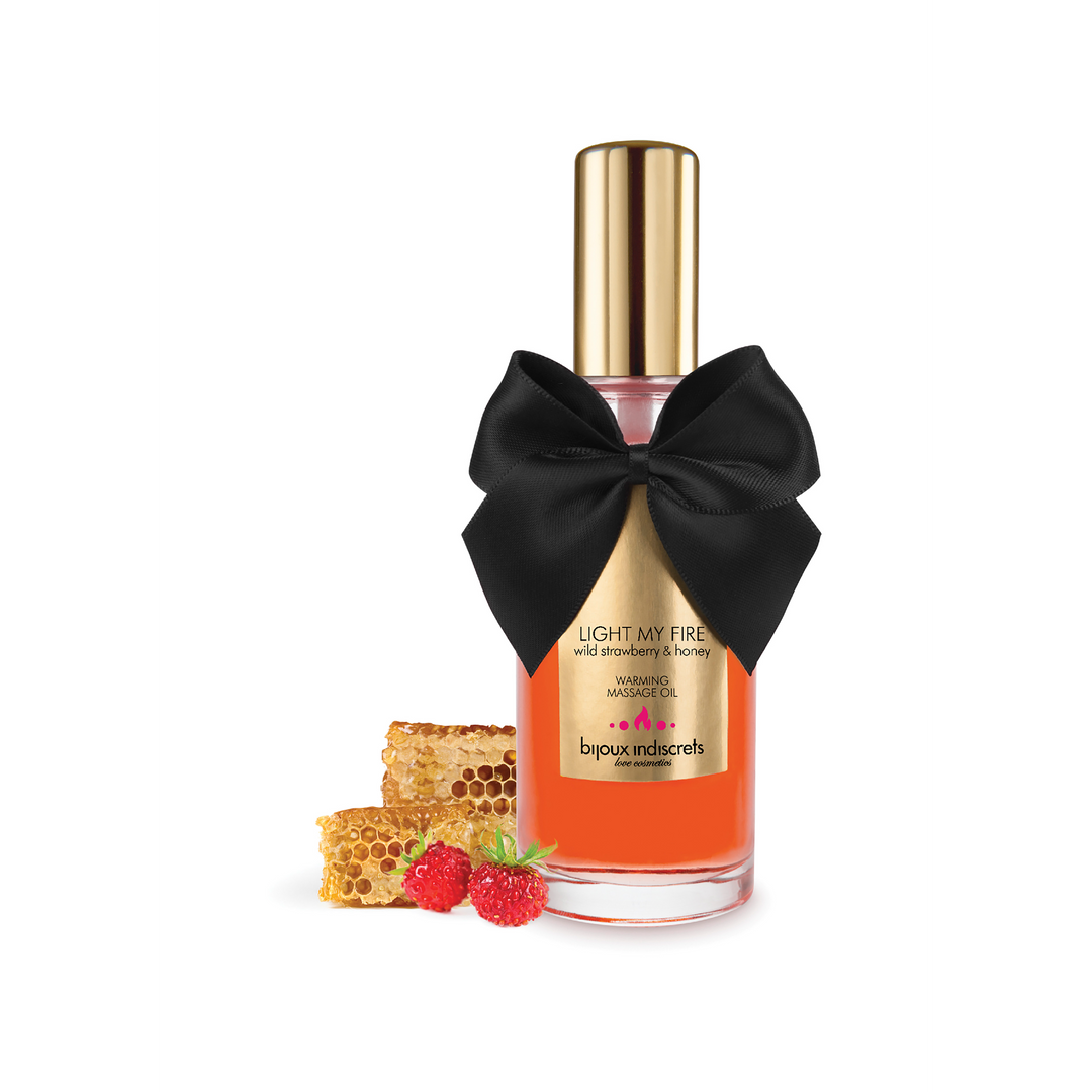 Light My Fire - Warming Massage Oil Wild Strawberry and Honey - Wild Strawberry  Honey